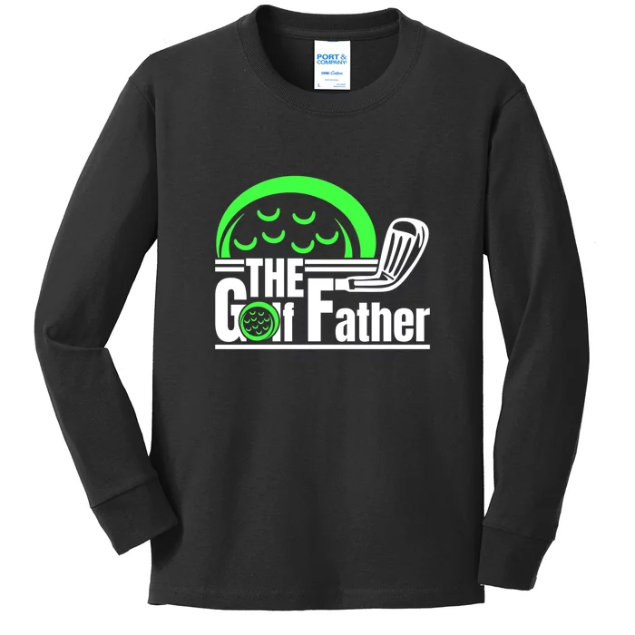 The Golf Father Retro Father's Day Gift For Dad Kids Long Sleeve Shirt