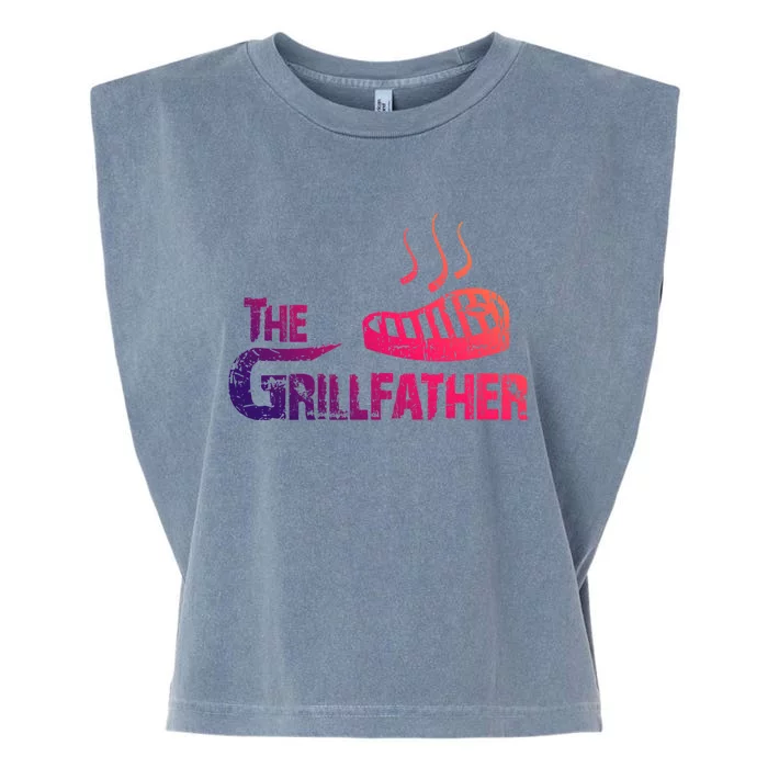 The Grillfather Funny Barbeque Grilling Gift Garment-Dyed Women's Muscle Tee