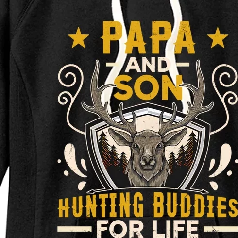 Tee Gift For Dad Papa And Son Hunting Buddies For Life Cool Gift Women's Fleece Hoodie