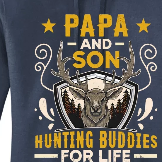 Tee Gift For Dad Papa And Son Hunting Buddies For Life Cool Gift Women's Pullover Hoodie