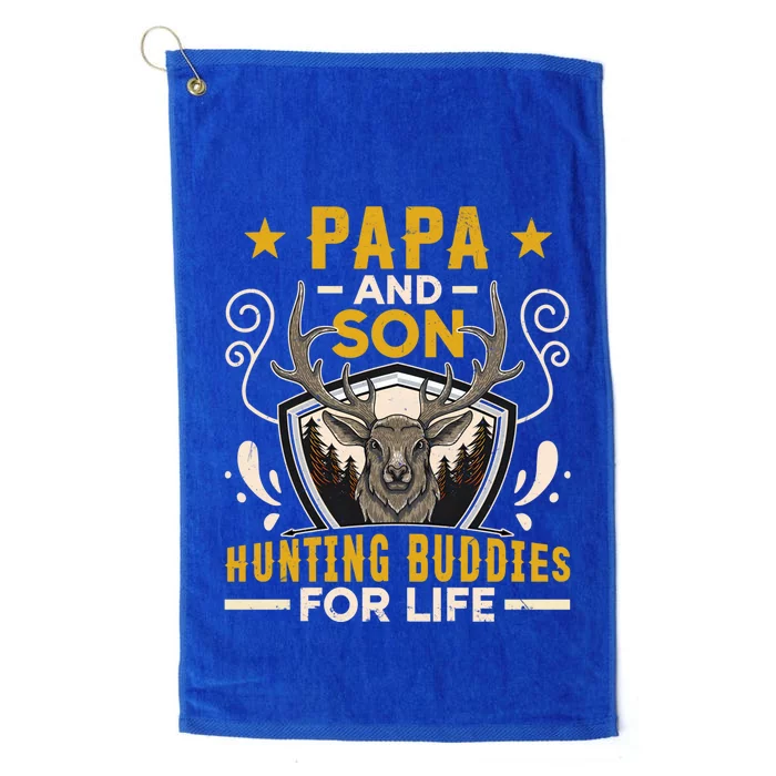 Tee Gift For Dad Papa And Son Hunting Buddies For Life Cool Gift Platinum Collection Golf Towel