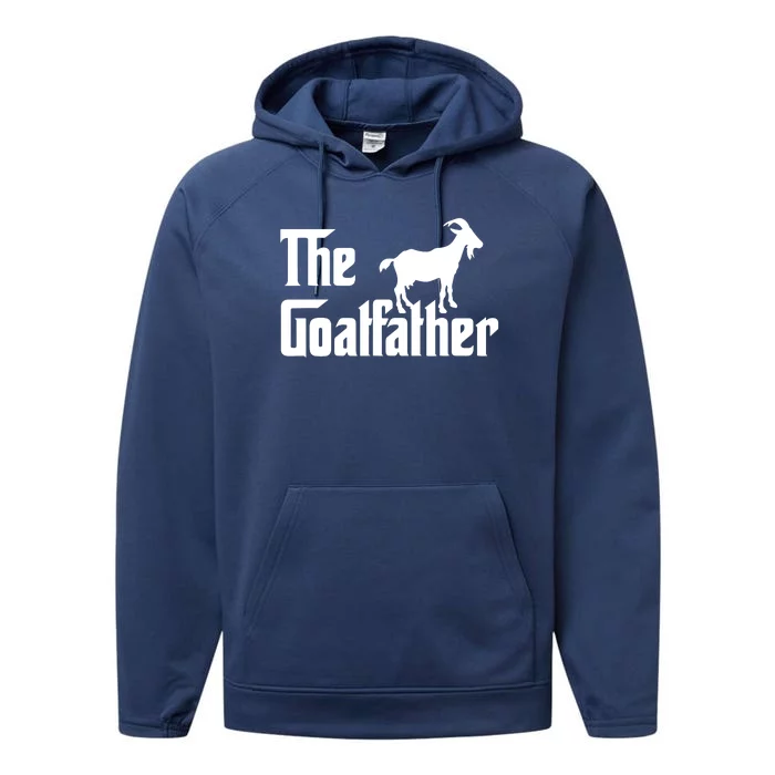 The Goatfather Funny Goat Father Lover Gift Performance Fleece Hoodie