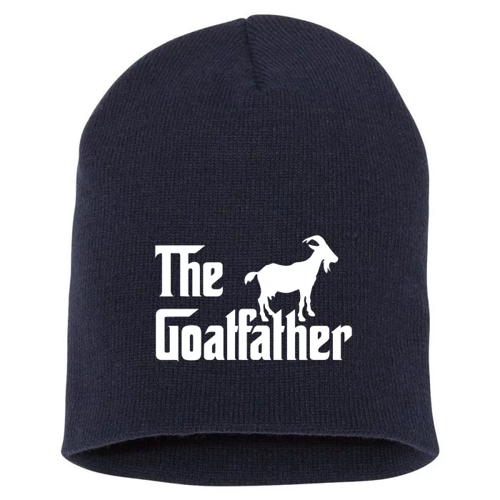 The Goatfather Funny Goat Father Lover Gift Short Acrylic Beanie