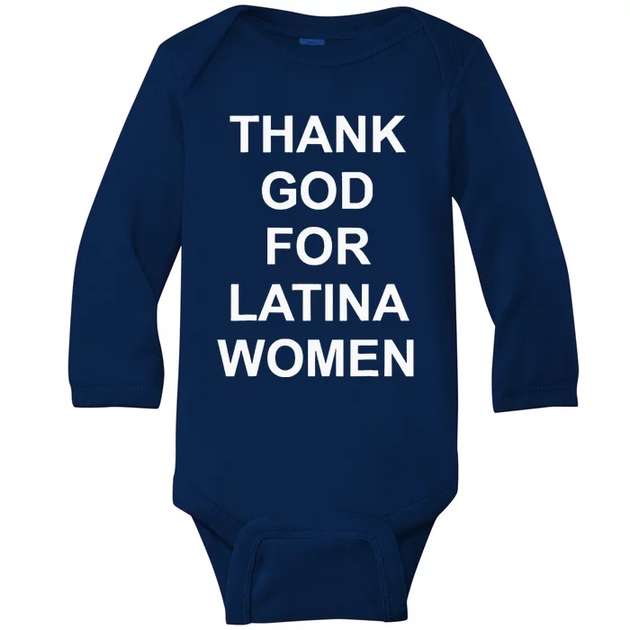 Thank God For Latina Baby Long Sleeve Bodysuit