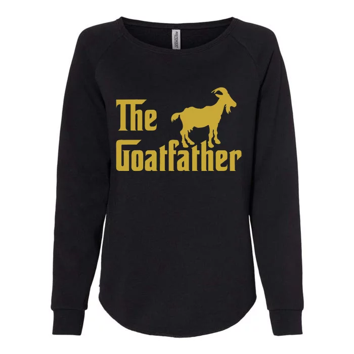 The Goatfather Funny Goat Father Goat Farmer Goat Lover Womens California Wash Sweatshirt