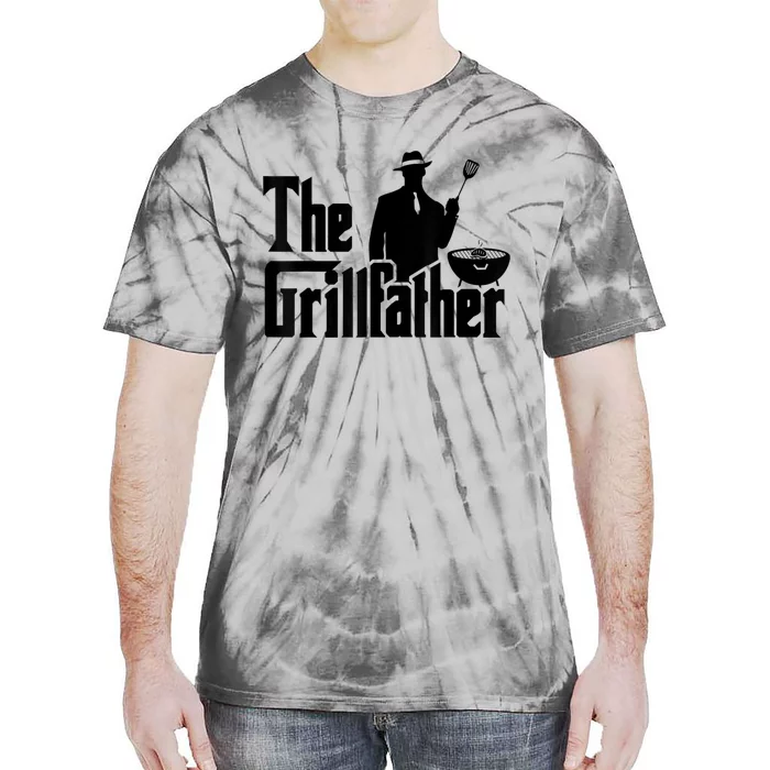 The Grillfather Funny BBQ Design For Dads Tie-Dye T-Shirt