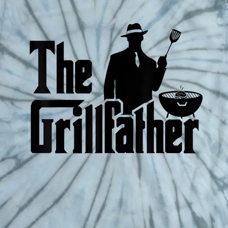 The Grillfather Funny BBQ Design For Dads Tie-Dye T-Shirt