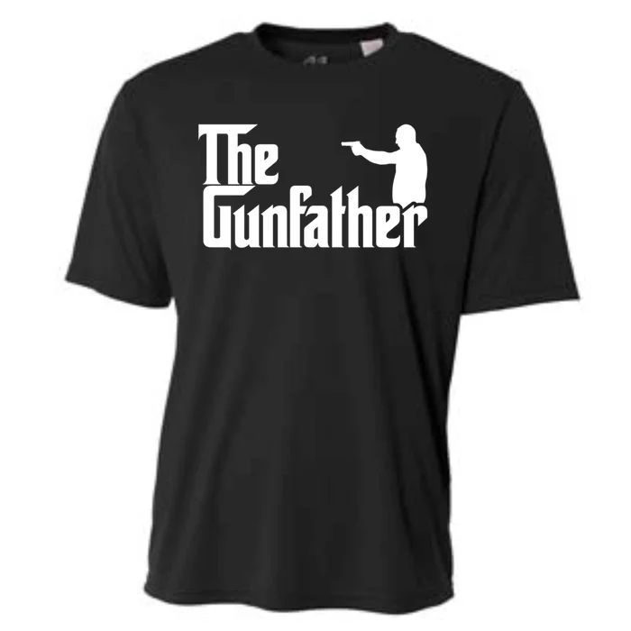 The Gun Father Funny Hunting Fan Dad Gift Cooling Performance Crew T-Shirt