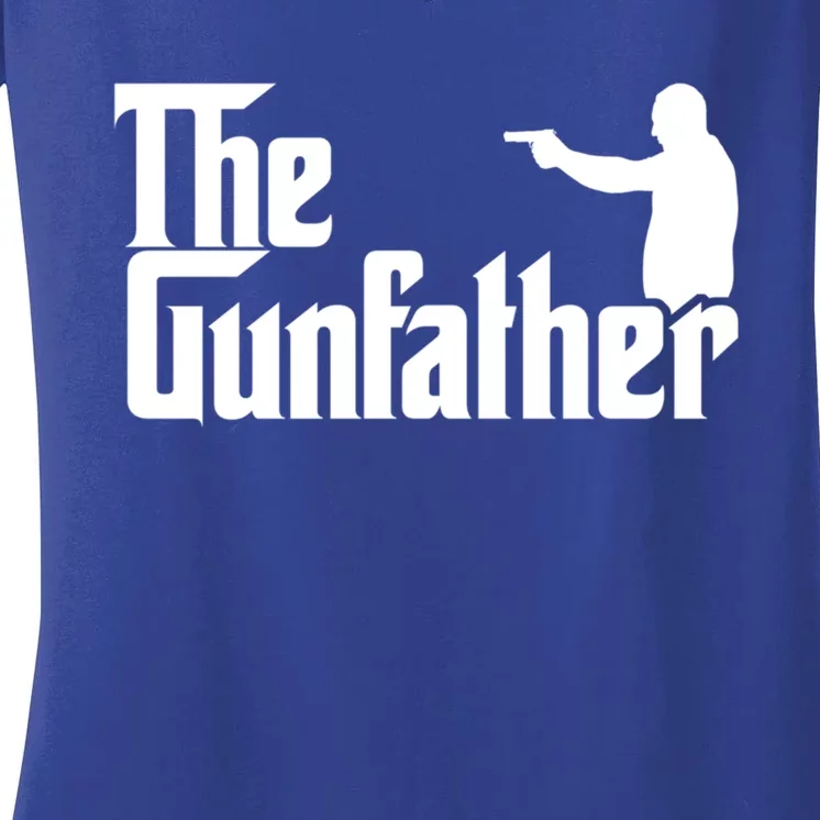 The Gun Father Funny Hunting Fan Dad Gift Women's V-Neck T-Shirt