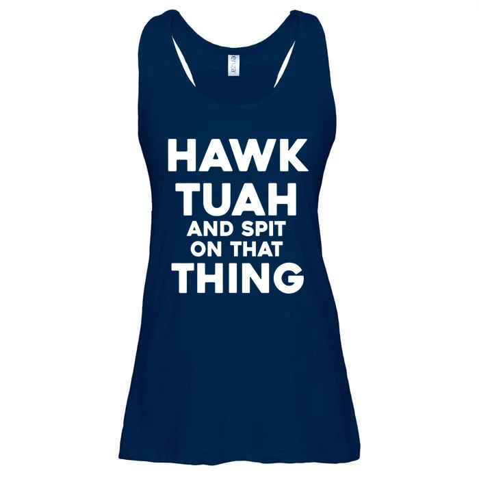 Throat Goat Funny Meme Hawk Tuah And Spit On That Thing Gift Ladies Essential Flowy Tank