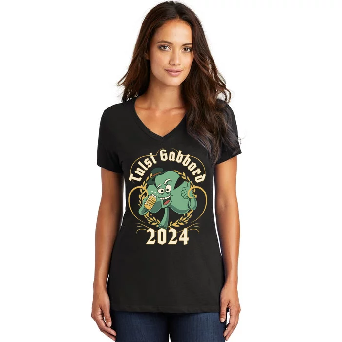 Tulsi Gabbard For President 2024 St Patrick's Day Women's V-Neck T-Shirt