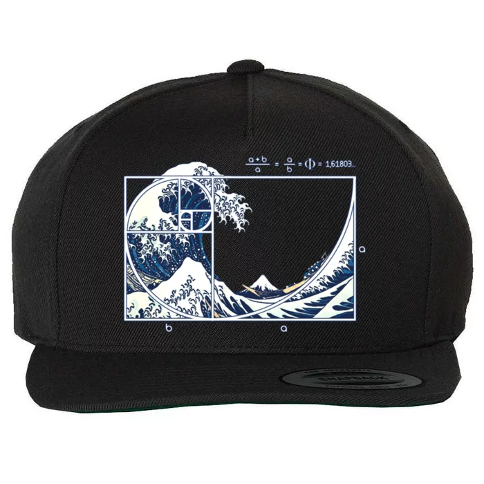 The Great Fibonacci Wave Wool Snapback Cap