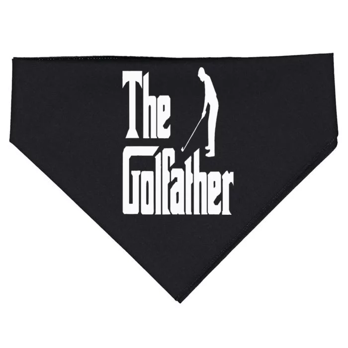 The Golfather Funny Xmas Golf Gift For Golfers Godfather USA-Made Doggie Bandana