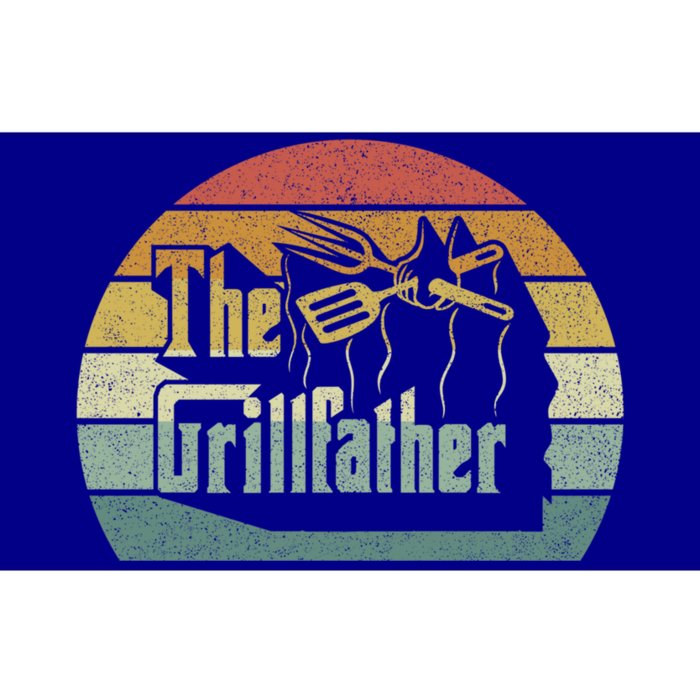 The Grillfather Funny Dad Grandpa Grilling Bbq Meat Retro Gift Bumper Sticker