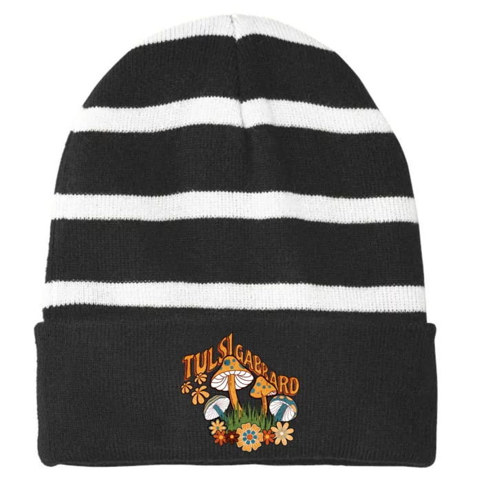 Tulsi Gabbard For President 2024 Striped Beanie with Solid Band