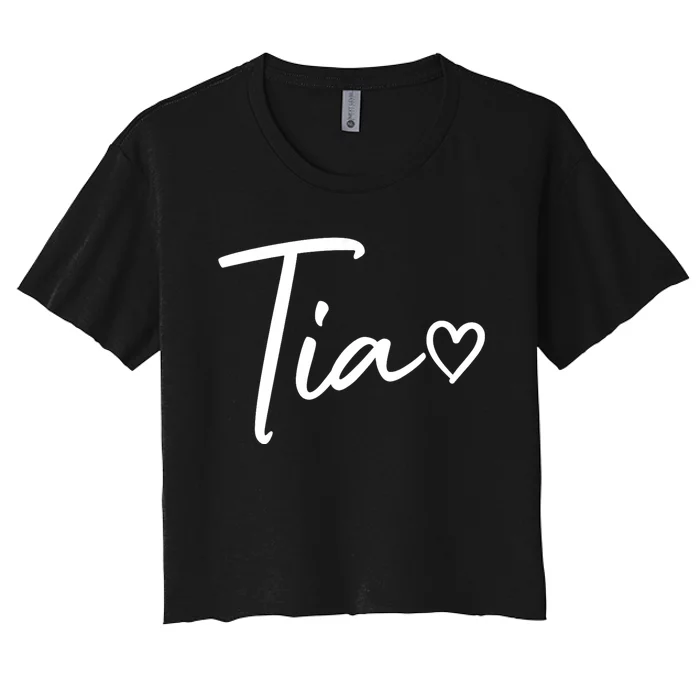 Tia Gifts For Women Heart MotherS Day Tia Women's Crop Top Tee