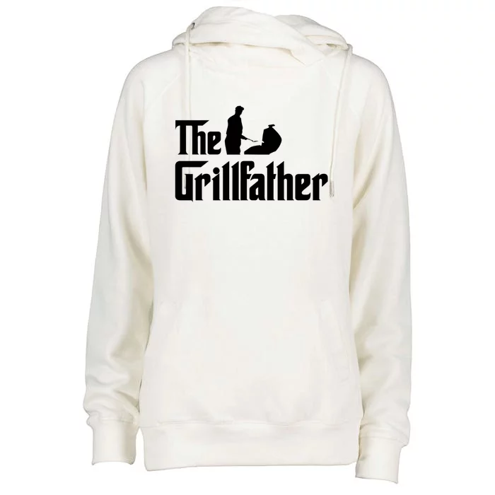 The Grillfather Funny Dad Grilling Bbq Gift Womens Funnel Neck Pullover Hood