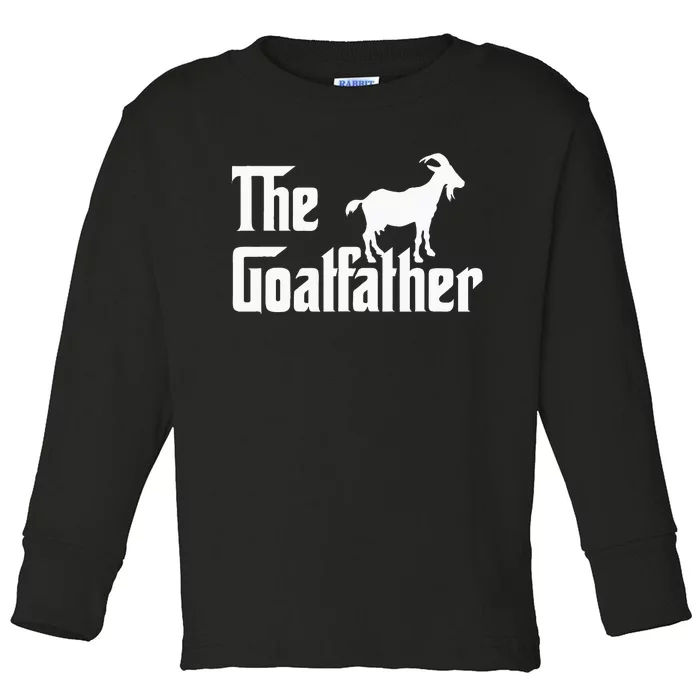 The Goatfather Funny Goat Father Lover Gift Toddler Long Sleeve Shirt