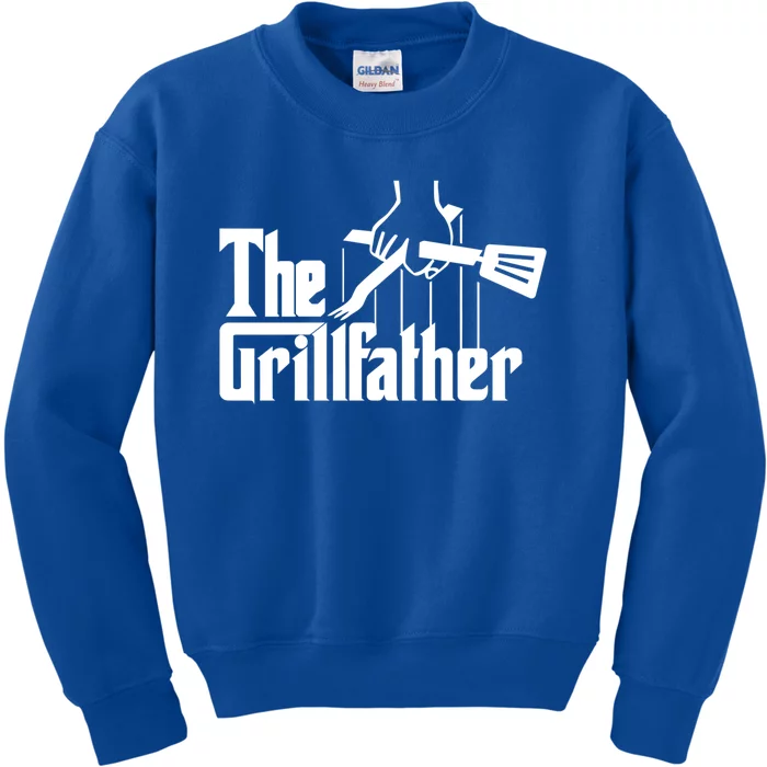 The Grillfather Funny Fathers Day Gift Grandfather Gift Kids Sweatshirt