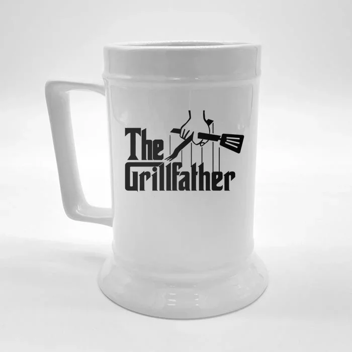 The Grillfather Funny Fathers Day Gift Grandfather Gift Front & Back Beer Stein