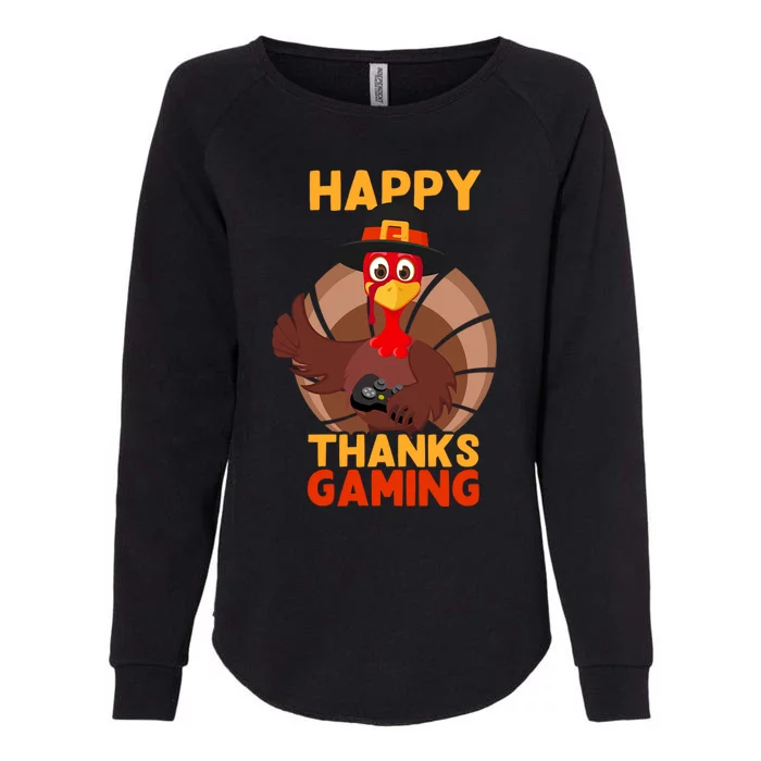 Thanksgiving Gaming Funny Gift Funny Turkey Video Gamers Family Gift Womens California Wash Sweatshirt