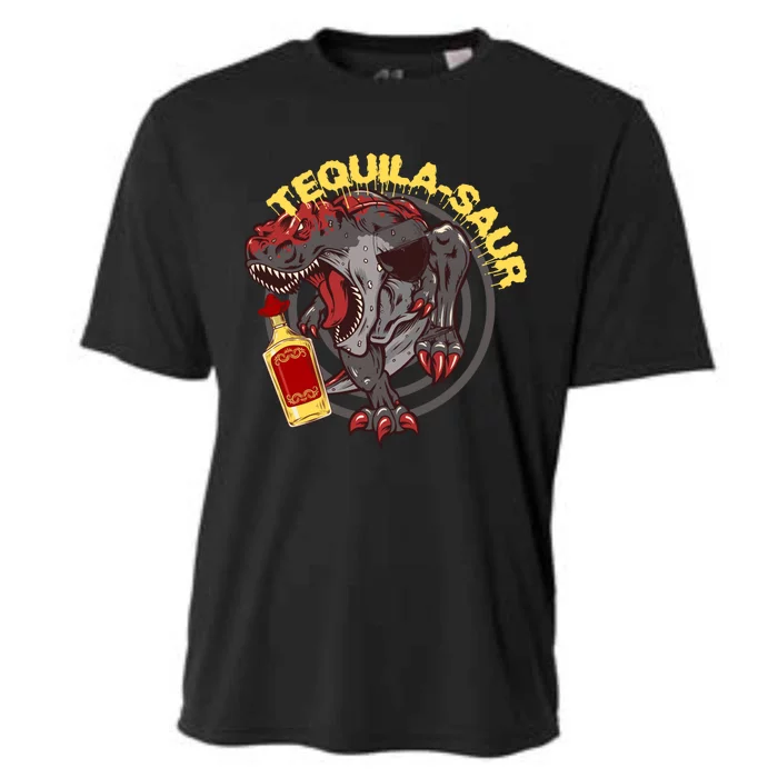 Tequilacool Giftsaur Funny Dinosaur Ing Gift Cooling Performance Crew T-Shirt