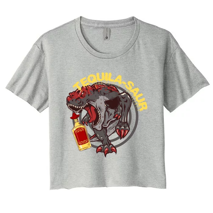 Tequilacool Giftsaur Funny Dinosaur Ing Gift Women's Crop Top Tee