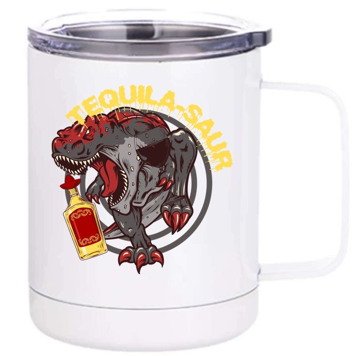 Tequilacool Giftsaur Funny Dinosaur Ing Gift Front & Back 12oz Stainless Steel Tumbler Cup