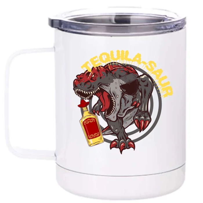 Tequilacool Giftsaur Funny Dinosaur Ing Gift Front & Back 12oz Stainless Steel Tumbler Cup