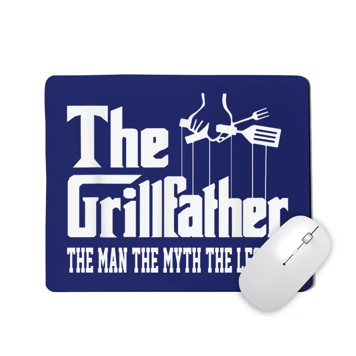 The Grillfather | Funny Dad Grandpa Grilling Bbq Meat Humor Mousepad