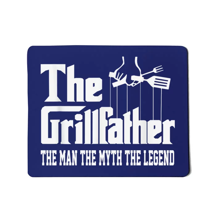 The Grillfather | Funny Dad Grandpa Grilling Bbq Meat Humor Mousepad