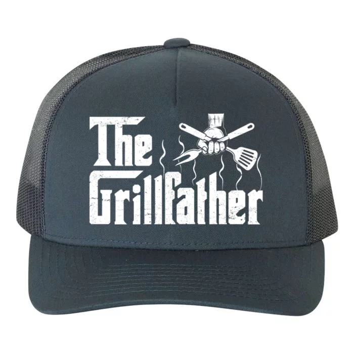 The Grillfather Funny Retro Barbecue Lover Bbq And Grilling Gift Yupoong Adult 5-Panel Trucker Hat