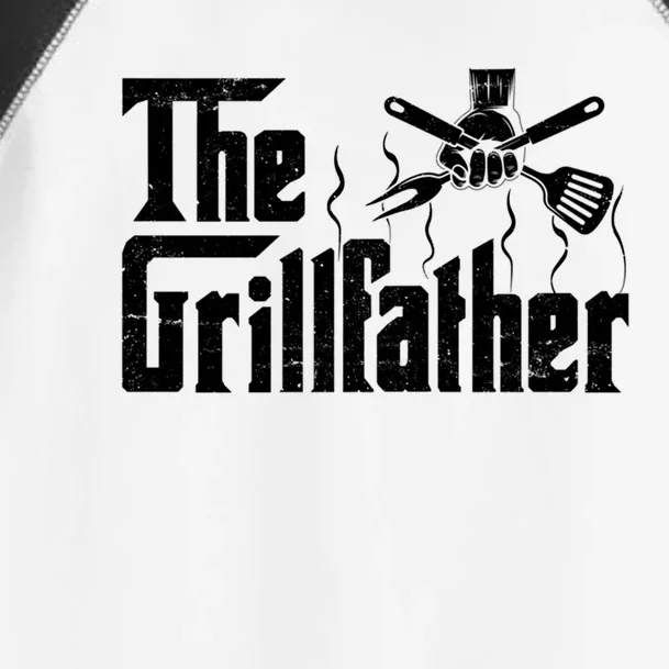 The Grillfather Funny Retro Barbecue Lover Bbq And Grilling Gift Toddler Fine Jersey T-Shirt