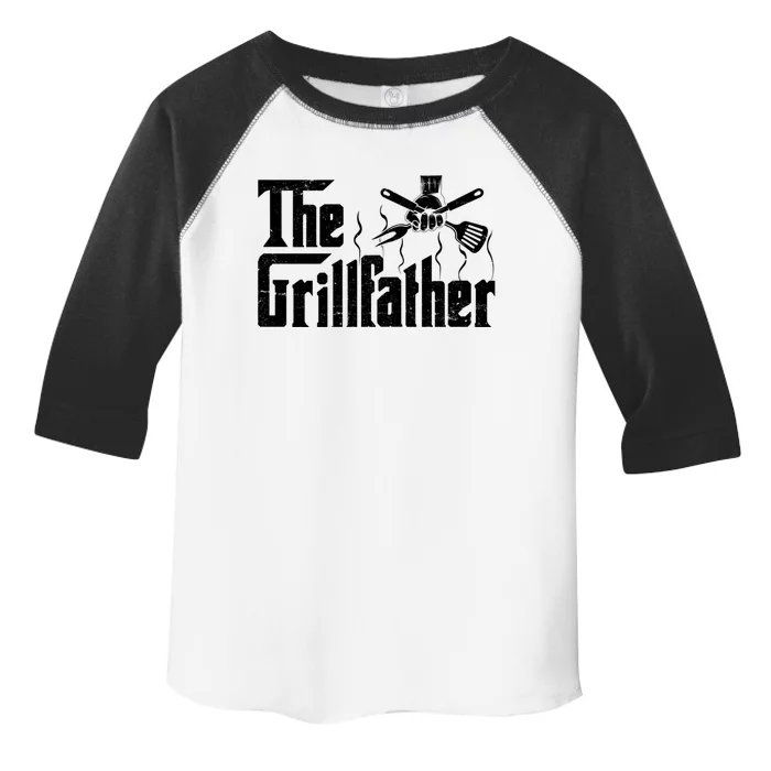 The Grillfather Funny Retro Barbecue Lover Bbq And Grilling Gift Toddler Fine Jersey T-Shirt