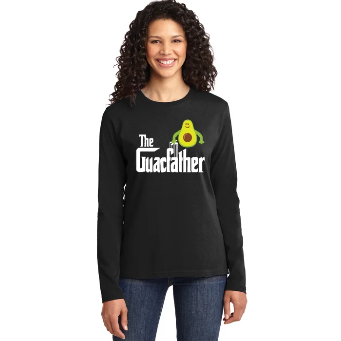 The Guac Father Funny Guacamole Avocado Lover Gift Ladies Long Sleeve Shirt