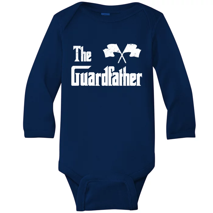 The Guardfather Funny Meme Color Guard Proud Dad Colorguard Gift Baby Long Sleeve Bodysuit