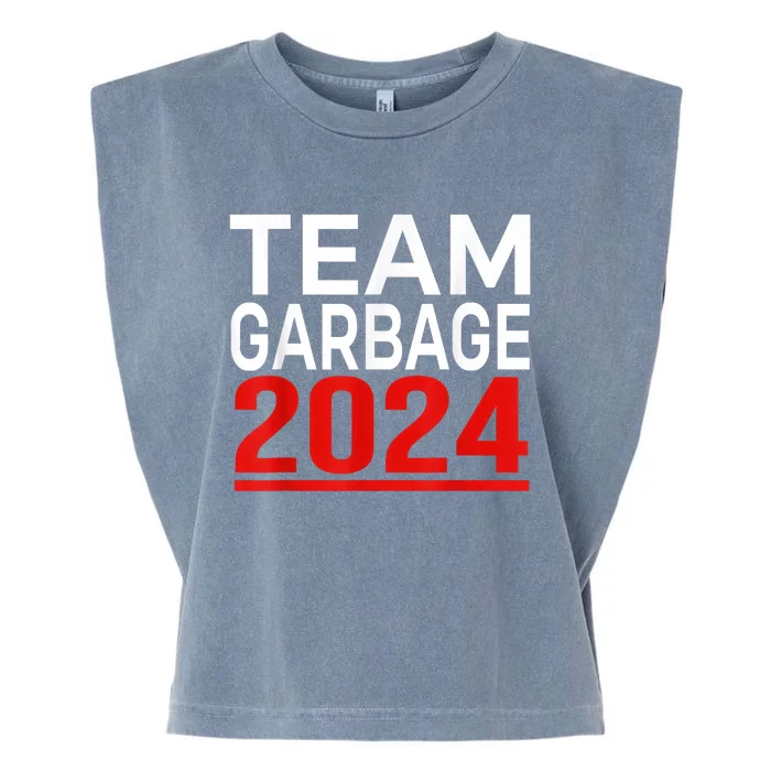 Team Garbage For Trump 2024 Garment-Dyed Women's Muscle Tee