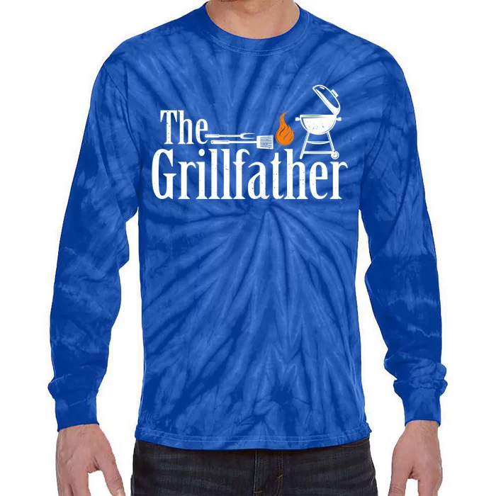 The Grillfather Funny Smoker Grilling Dad Gift Tie-Dye Long Sleeve Shirt