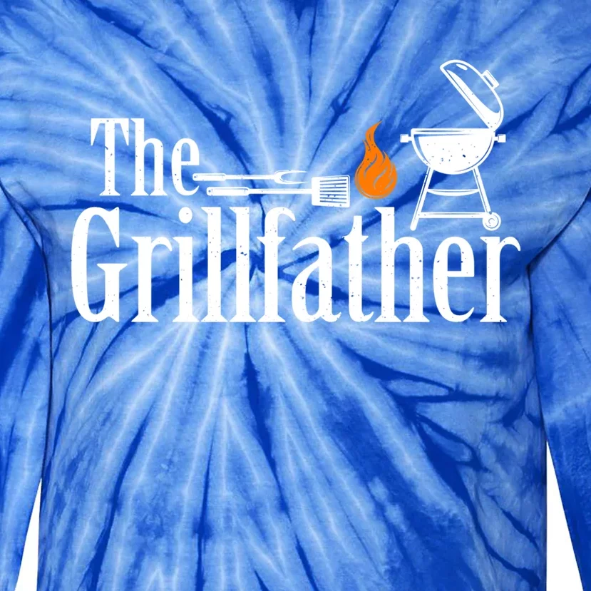 The Grillfather Funny Smoker Grilling Dad Gift Tie-Dye Long Sleeve Shirt