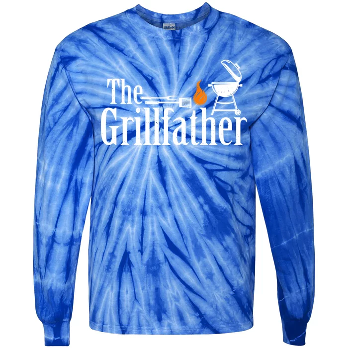 The Grillfather Funny Smoker Grilling Dad Gift Tie-Dye Long Sleeve Shirt