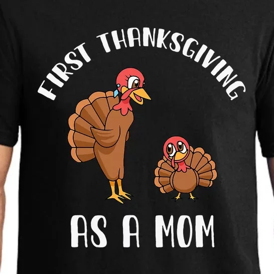 Turkey Gift for Moms First Thanksgiving as a Mom Pajama Set