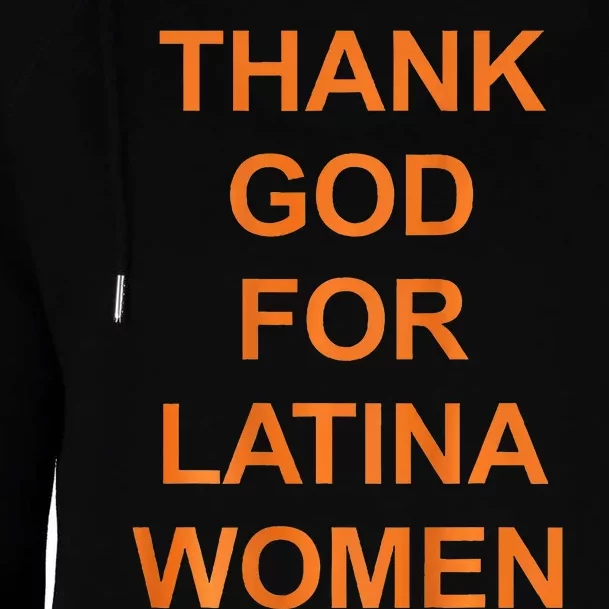 Thank God For Latina Womens Funnel Neck Pullover Hood