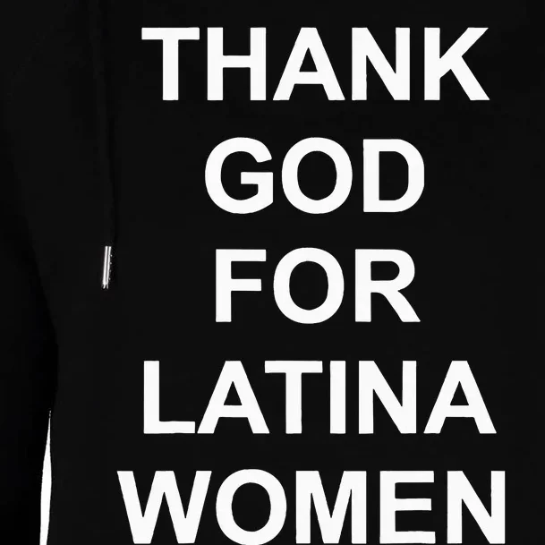 Thank God For Latina Power Hispanic Flowers Womens Funnel Neck Pullover Hood