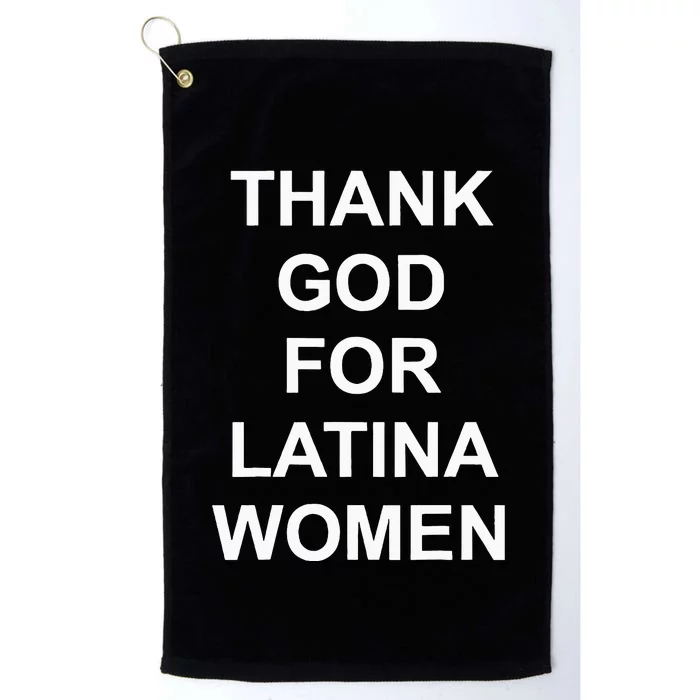 Thank God For Latina Power Hispanic Flowers Platinum Collection Golf Towel