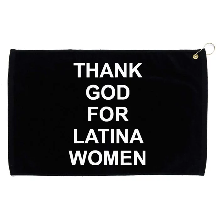 Thank God For Latina Power Hispanic Flowers Grommeted Golf Towel