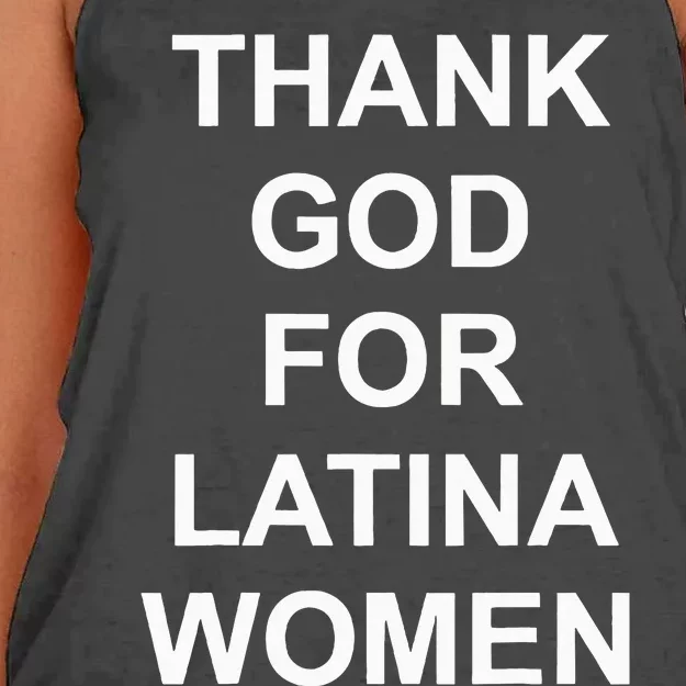 Thank God For Latina Power Hispanic Flowers Women's Knotted Racerback Tank