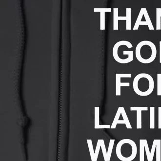 Thank God For Latina Power Hispanic Flowers Full Zip Hoodie