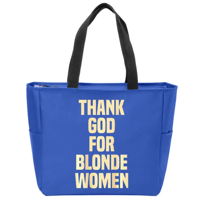 Thank God For Blonde Zip Tote Bag