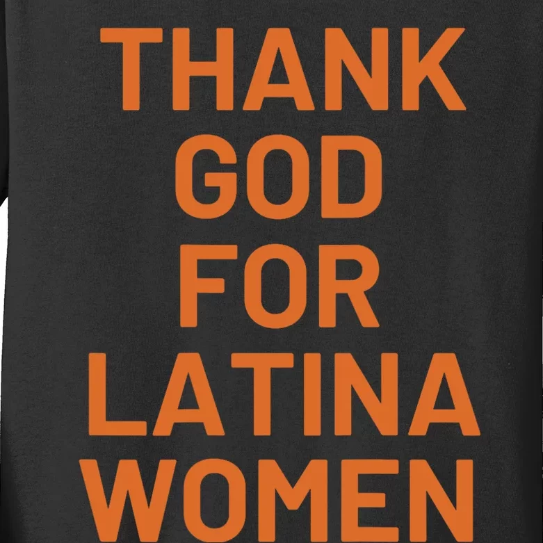 Thank God For Latina Kids Long Sleeve Shirt