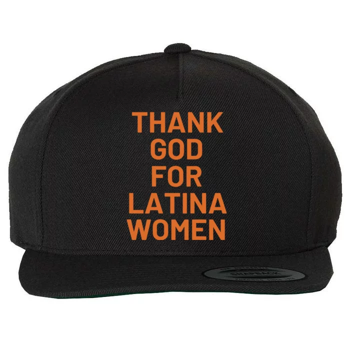 Thank God For Latina Wool Snapback Cap